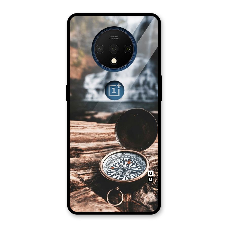 Compass Travel Glass Back Case for OnePlus 7T
