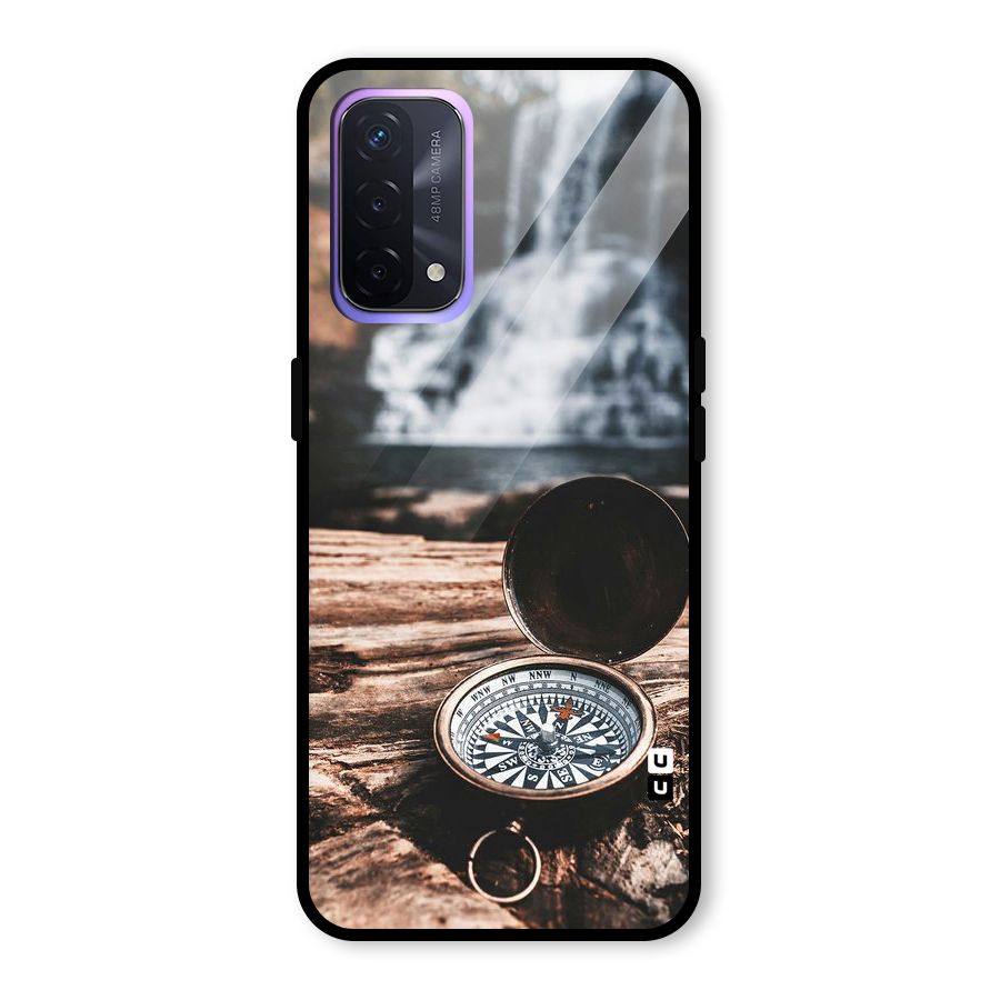 Compass Travel Glass Back Case for Oppo A74 5G