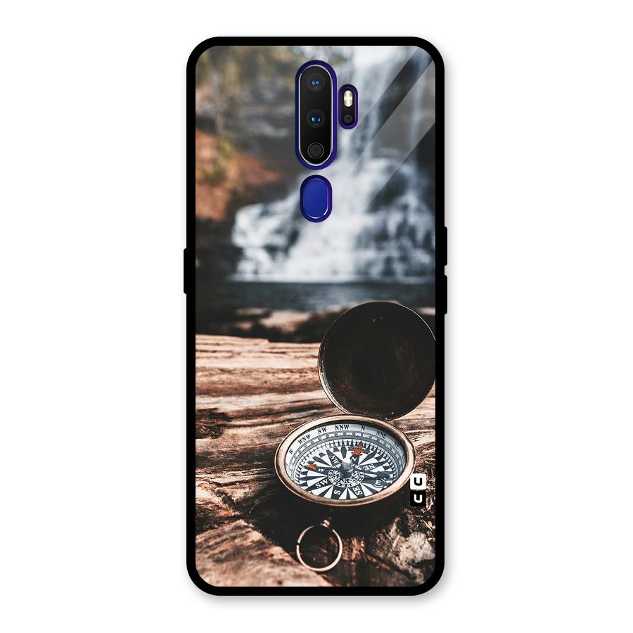 Compass Travel Glass Back Case for Oppo A9 (2020)