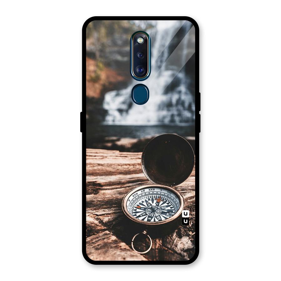 Compass Travel Glass Back Case for Oppo F11 Pro