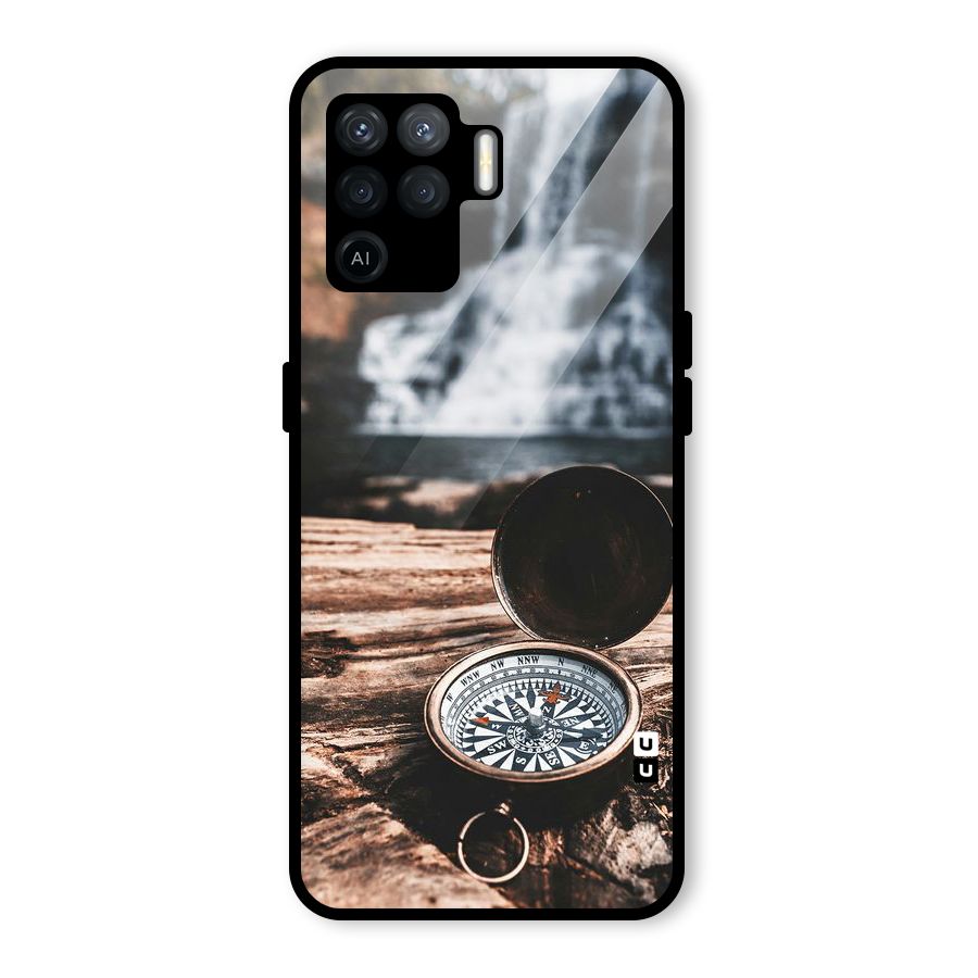 Compass Travel Glass Back Case for Oppo F19 Pro