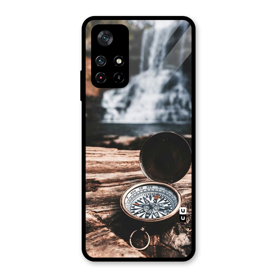 Compass Travel Glass Back Case for Poco M4 Pro 5G