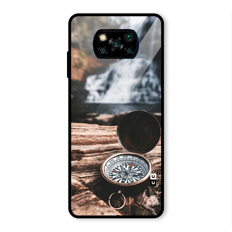 Compass Travel Glass Back Case for Poco X3 Pro
