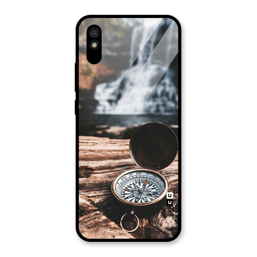 Compass Travel Glass Back Case for Redmi 9A