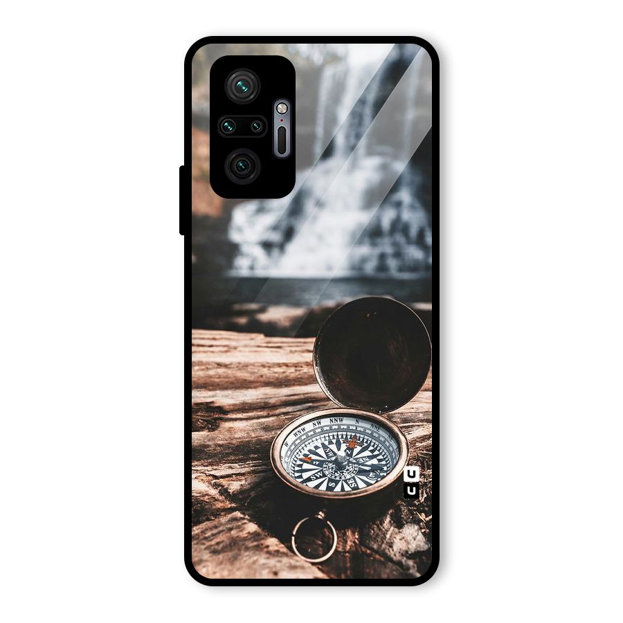 Compass Travel Glass Back Case for Redmi Note 10 Pro Max