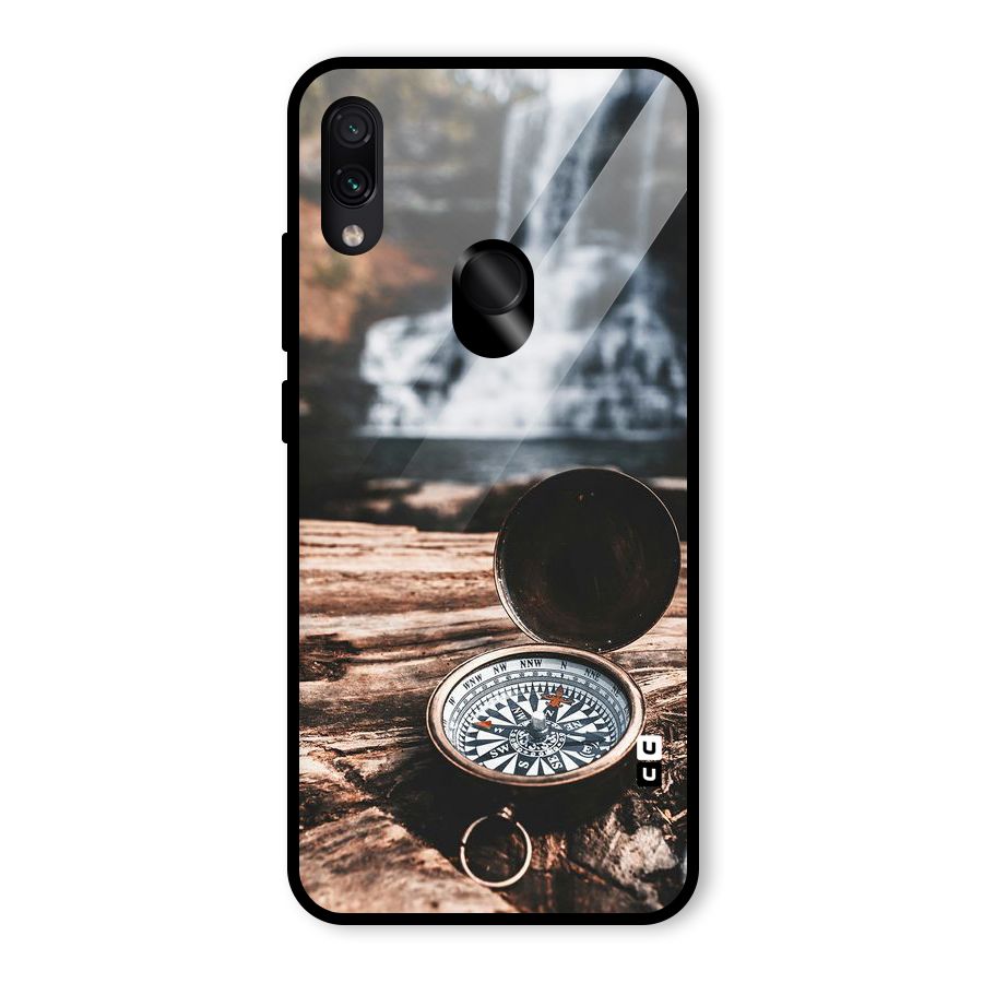 Compass Travel Glass Back Case for Redmi Note 7 Pro