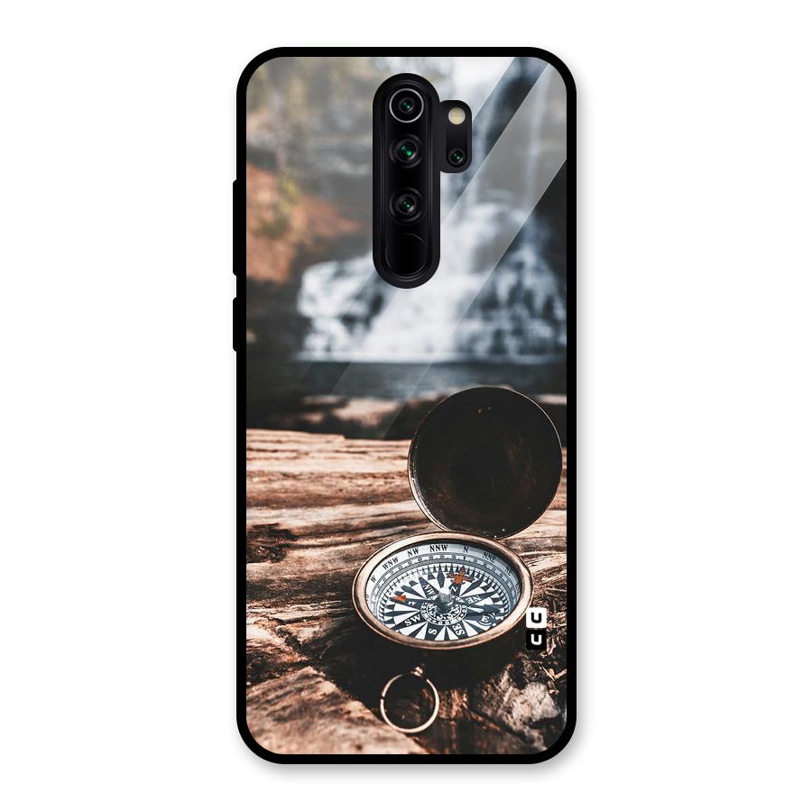 Compass Travel Glass Back Case for Redmi Note 8 Pro