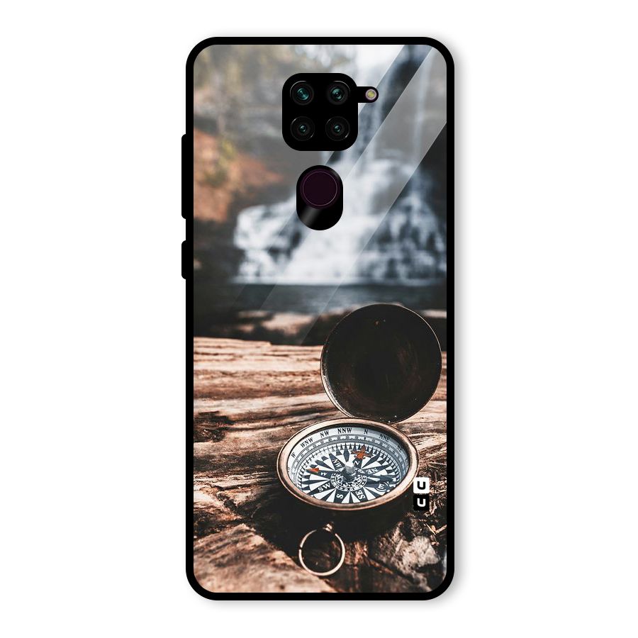 Compass Travel Glass Back Case for Redmi Note 9