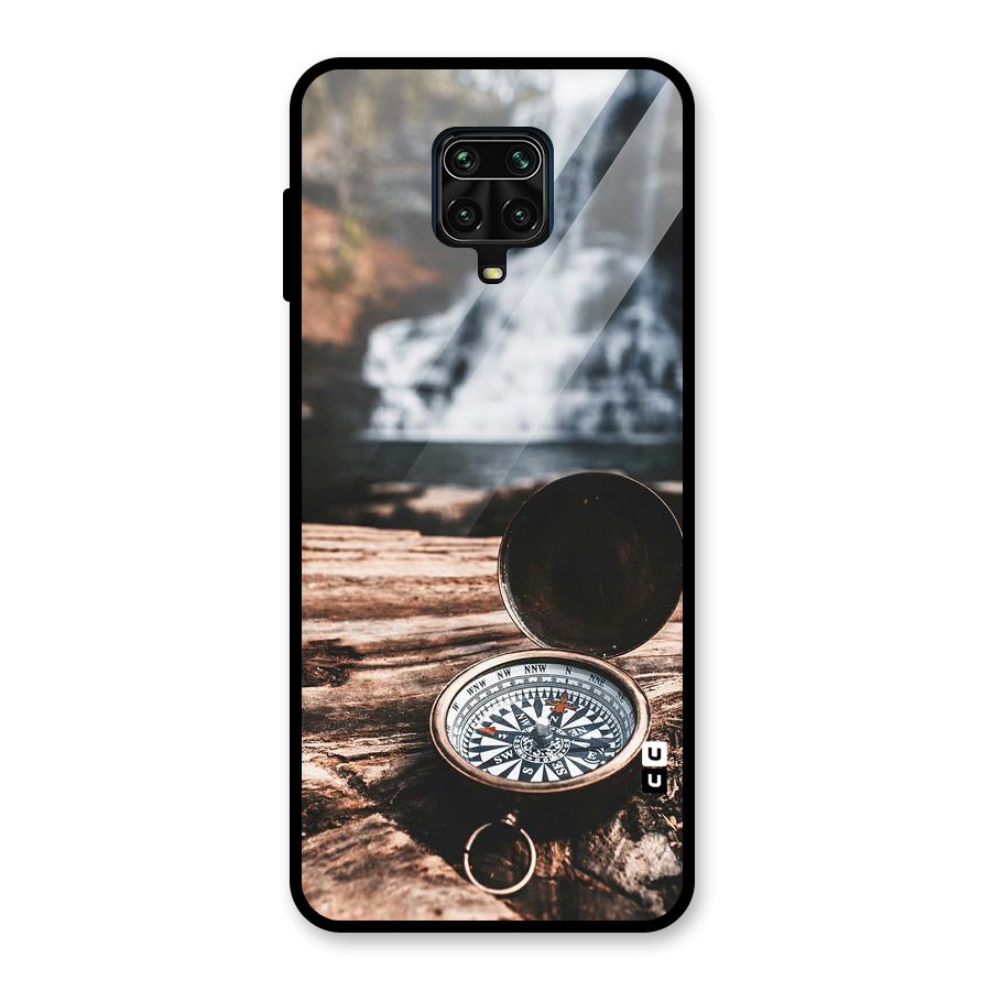 Compass Travel Glass Back Case for Redmi Note 9 Pro Max