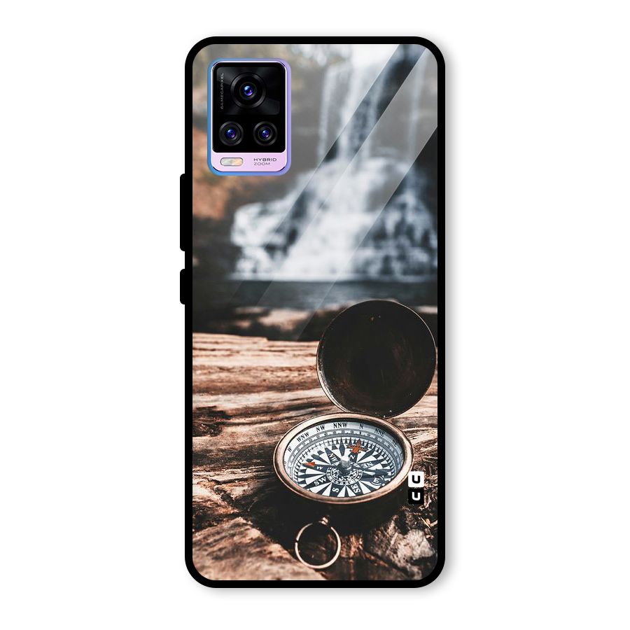 Compass Travel Glass Back Case for Vivo V20 Pro