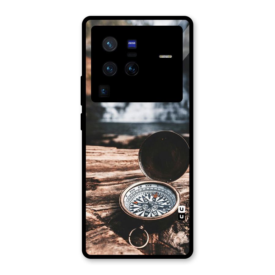 Compass Travel Glass Back Case for Vivo X80 Pro