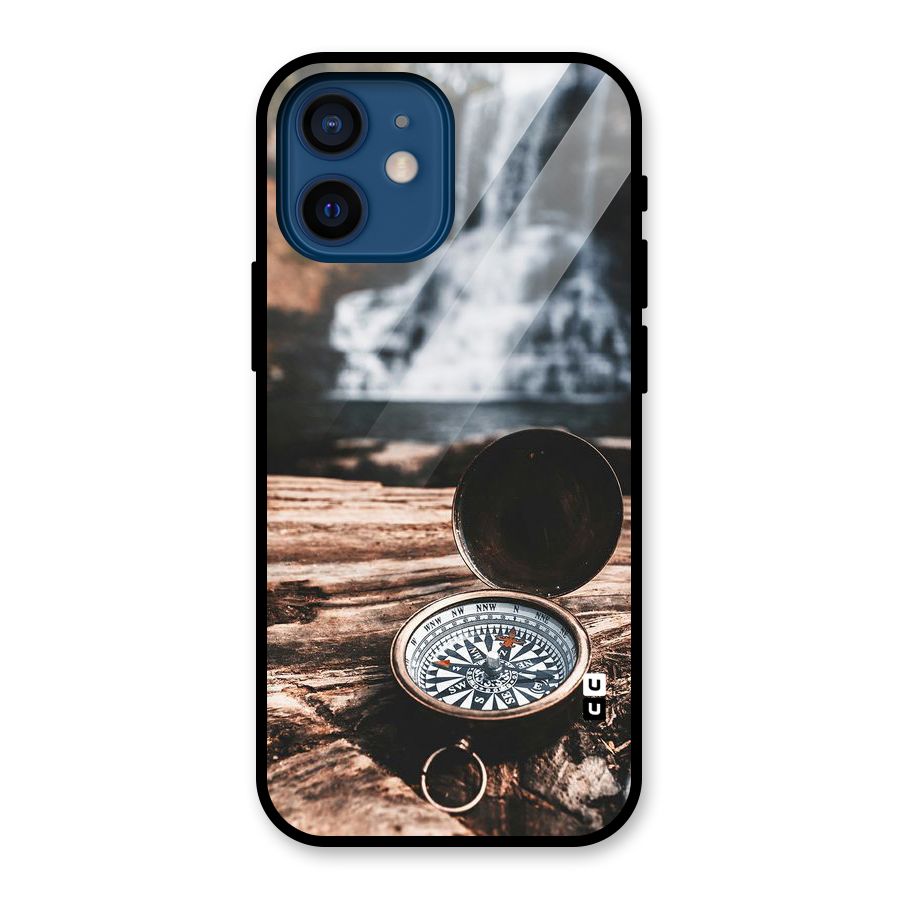 Compass Travel Glass Back Case for iPhone 12 Mini