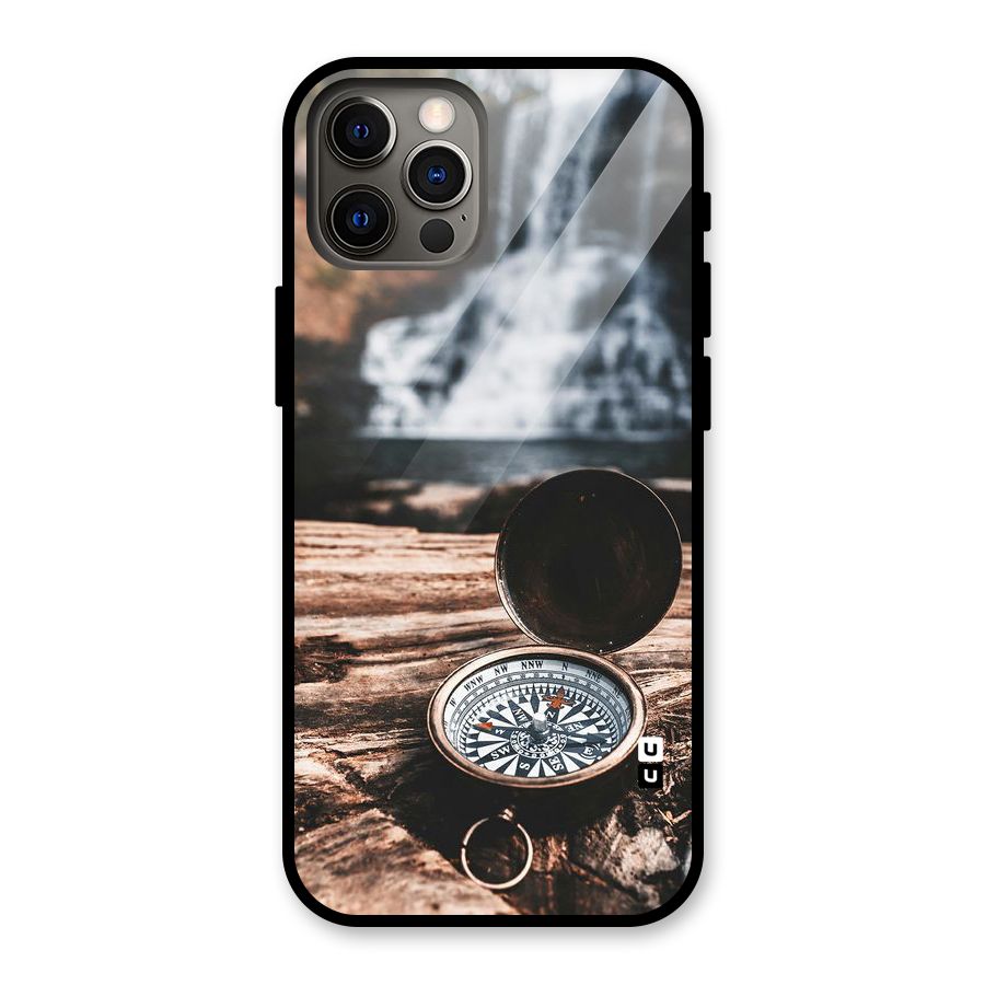 Compass Travel Glass Back Case for iPhone 12 Pro