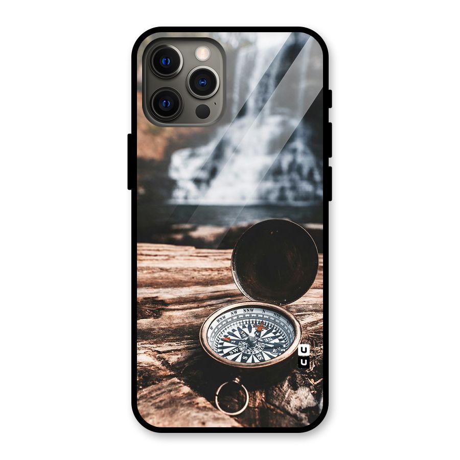 Compass Travel Glass Back Case for iPhone 12 Pro Max