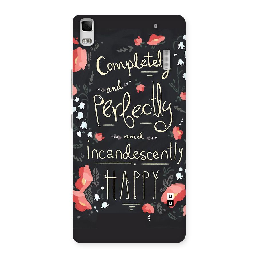 Completely Happy Back Case for Lenovo K3 Note