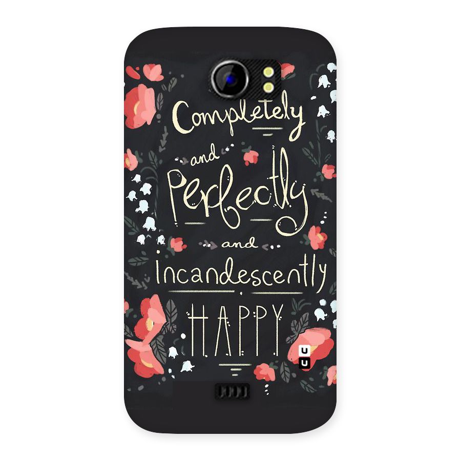 Completely Happy Back Case for Micromax Canvas 2 A110