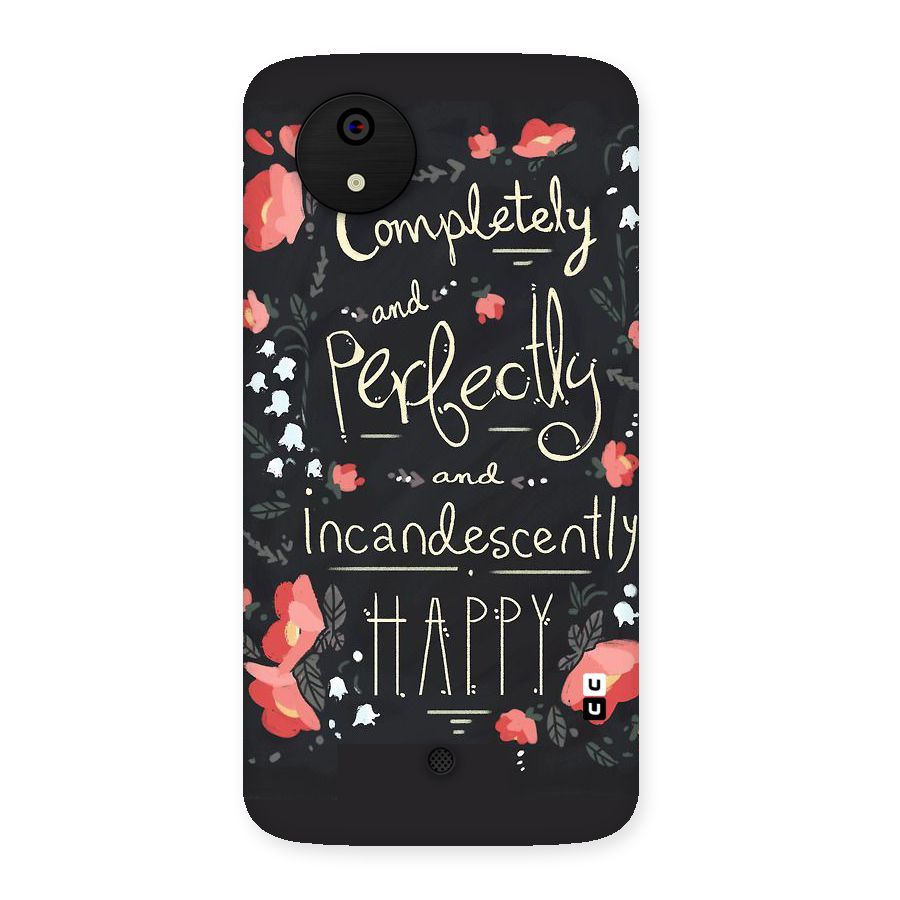 Completely Happy Back Case for Micromax Canvas A1