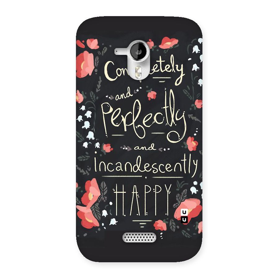 Completely Happy Back Case for Micromax Canvas HD A116