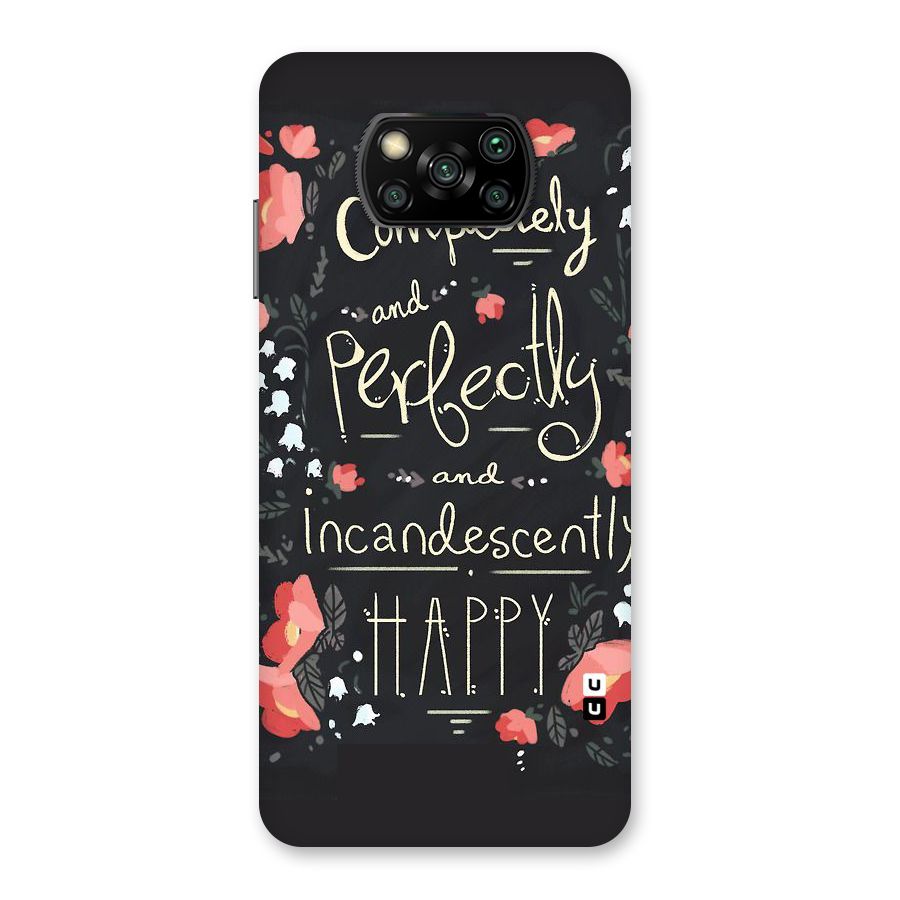Completely Happy Back Case for Poco X3
