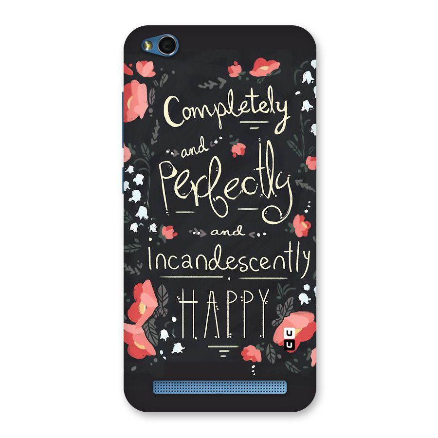 Completely Happy Back Case for Redmi 5A