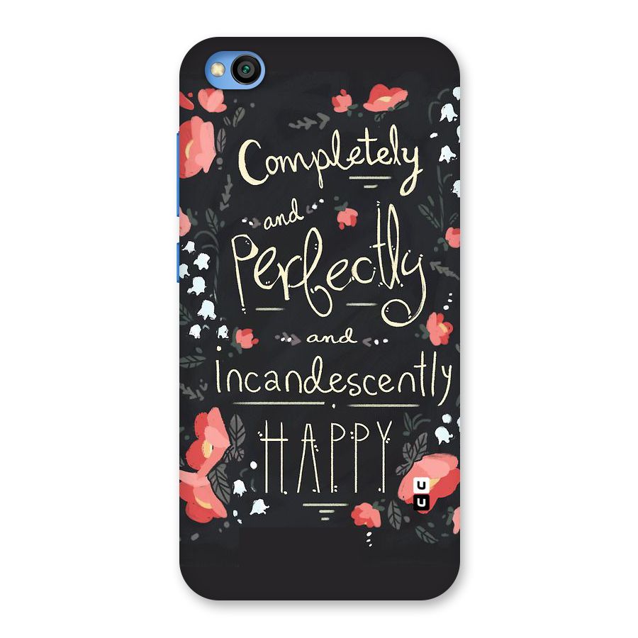 Completely Happy Back Case for Redmi Go