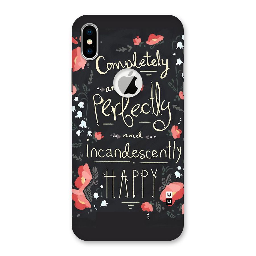Completely Happy Back Case for iPhone X Logo Cut