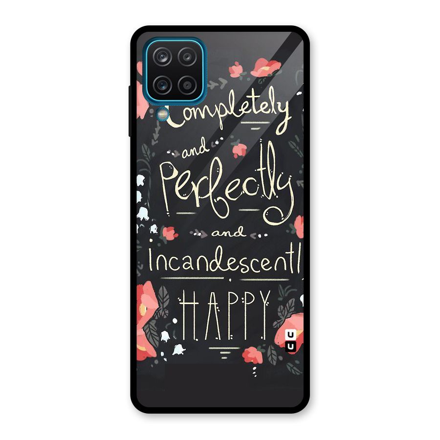 Completely Happy Glass Back Case for Galaxy A12