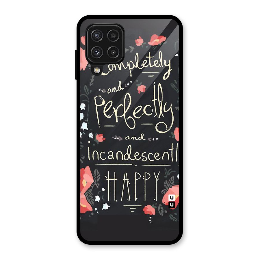 Completely Happy Glass Back Case for Galaxy A22 4G