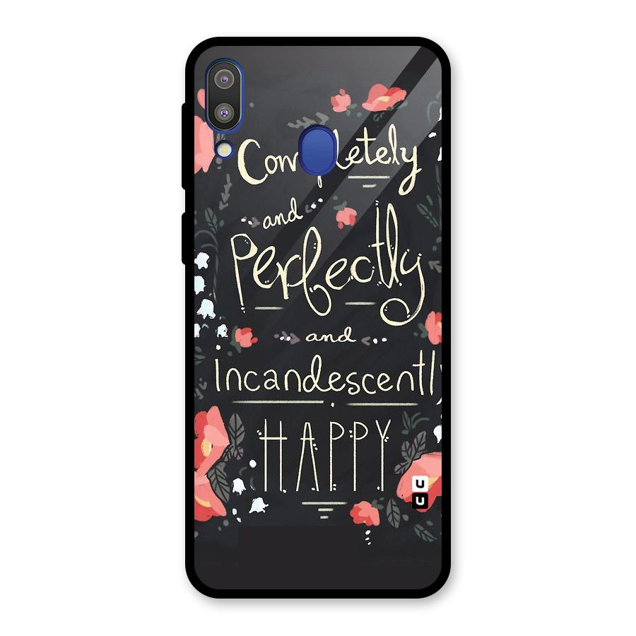 Completely Happy Glass Back Case for Galaxy M20
