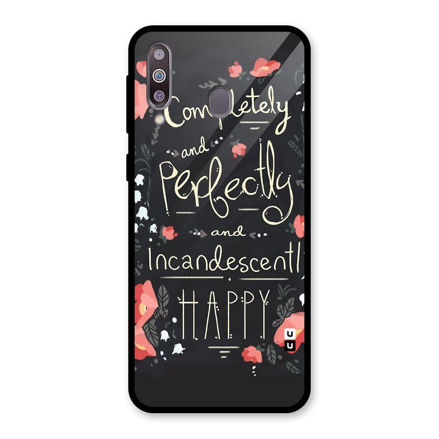 Completely Happy Glass Back Case for Galaxy M30