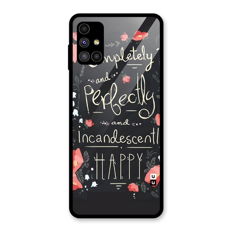 Completely Happy Glass Back Case for Galaxy M51