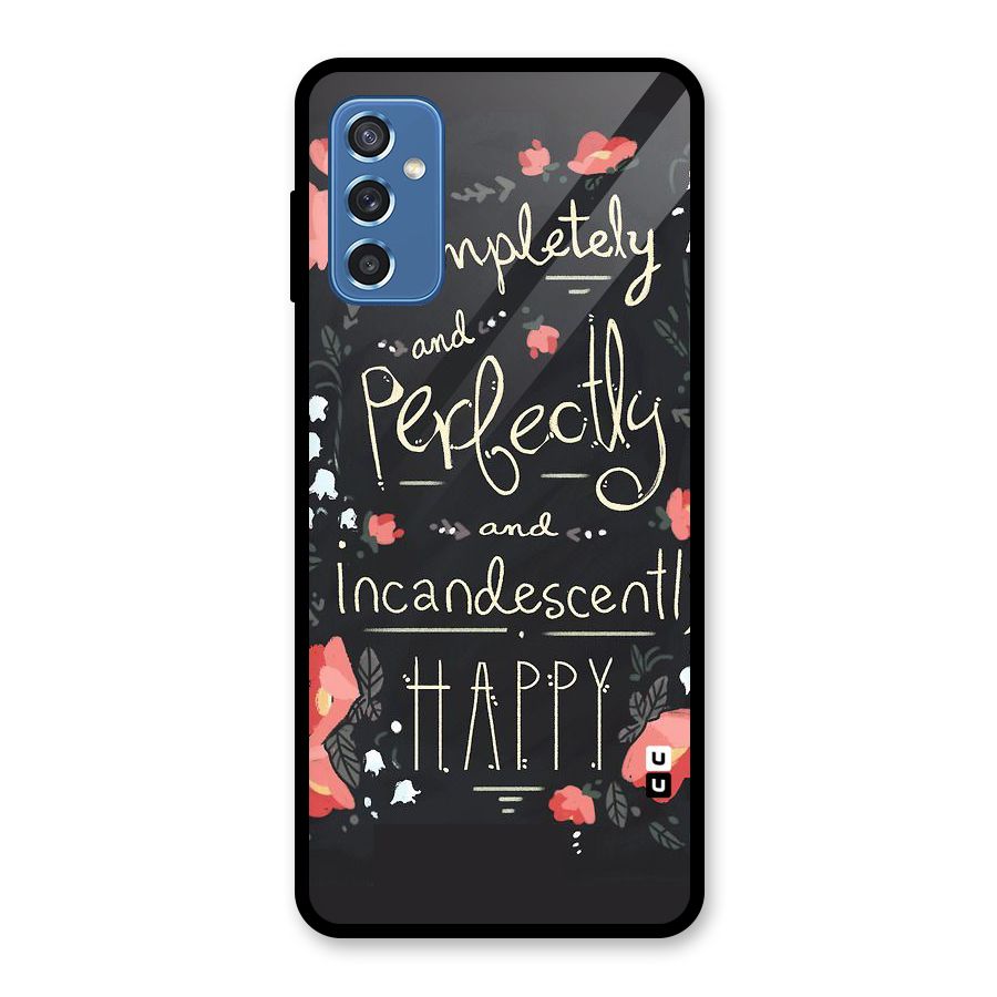 Completely Happy Glass Back Case for Galaxy M52 5G