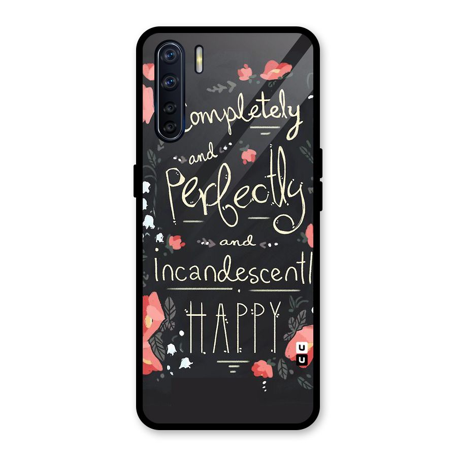 Completely Happy Glass Back Case for Oppo F15