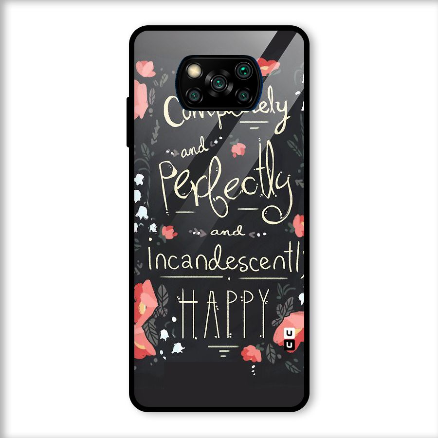 Completely Happy Glass Back Case for Poco X3