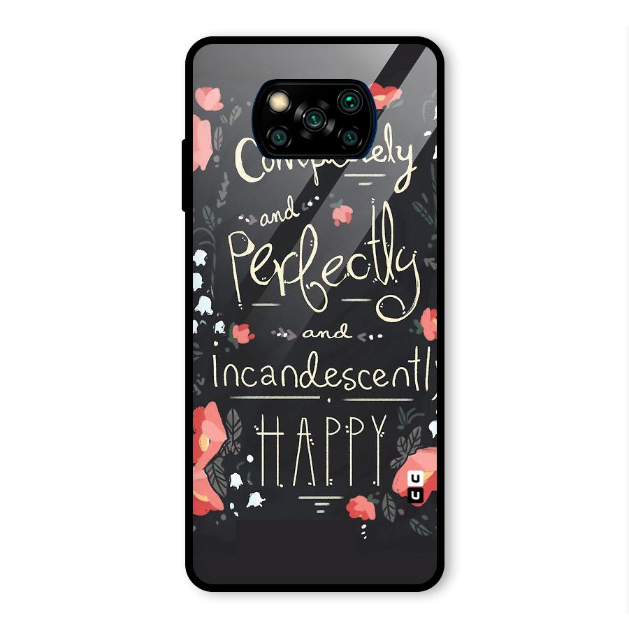 Completely Happy Glass Back Case for Poco X3 Pro