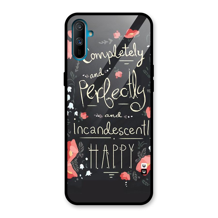 Completely Happy Glass Back Case for Realme C3