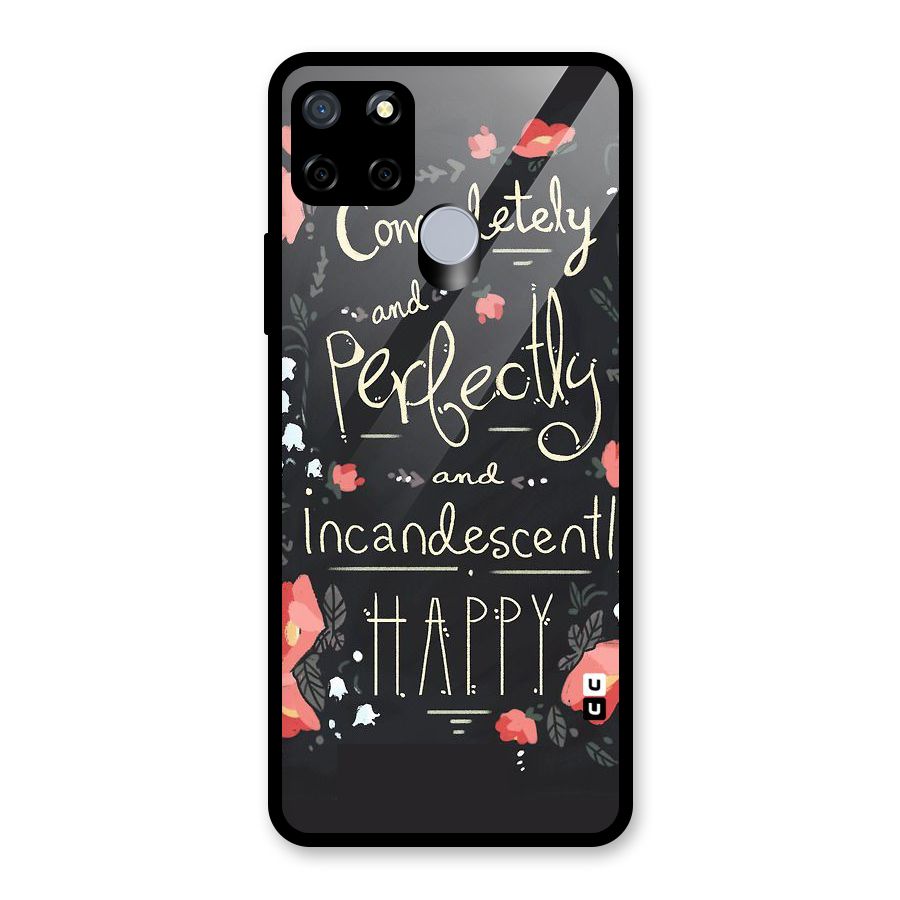 Completely Happy Glass Back Case for Realme Narzo 30A