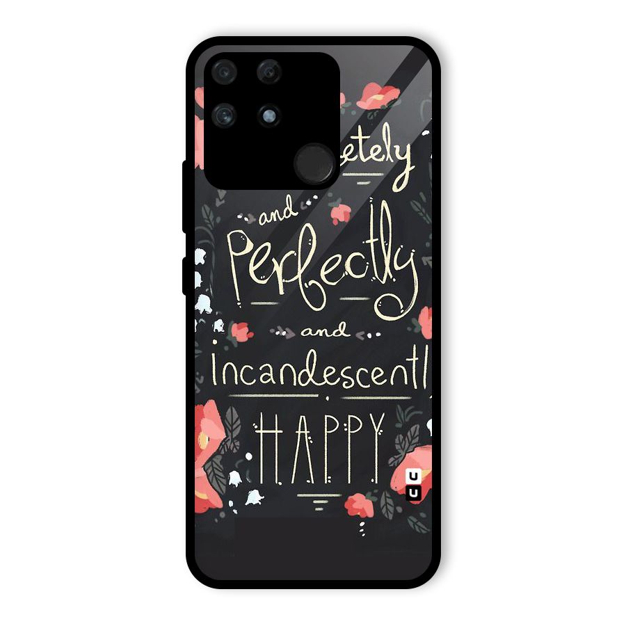 Completely Happy Glass Back Case for Realme Narzo 50A