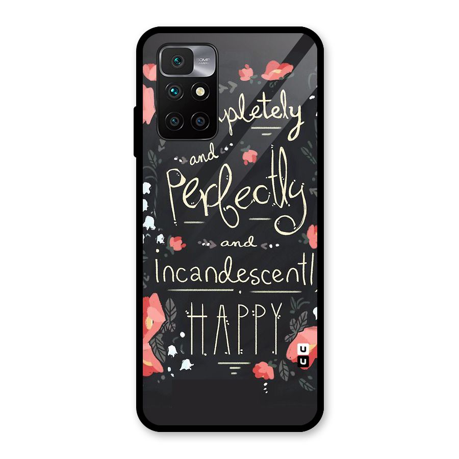 Completely Happy Glass Back Case for Redmi 10 Prime