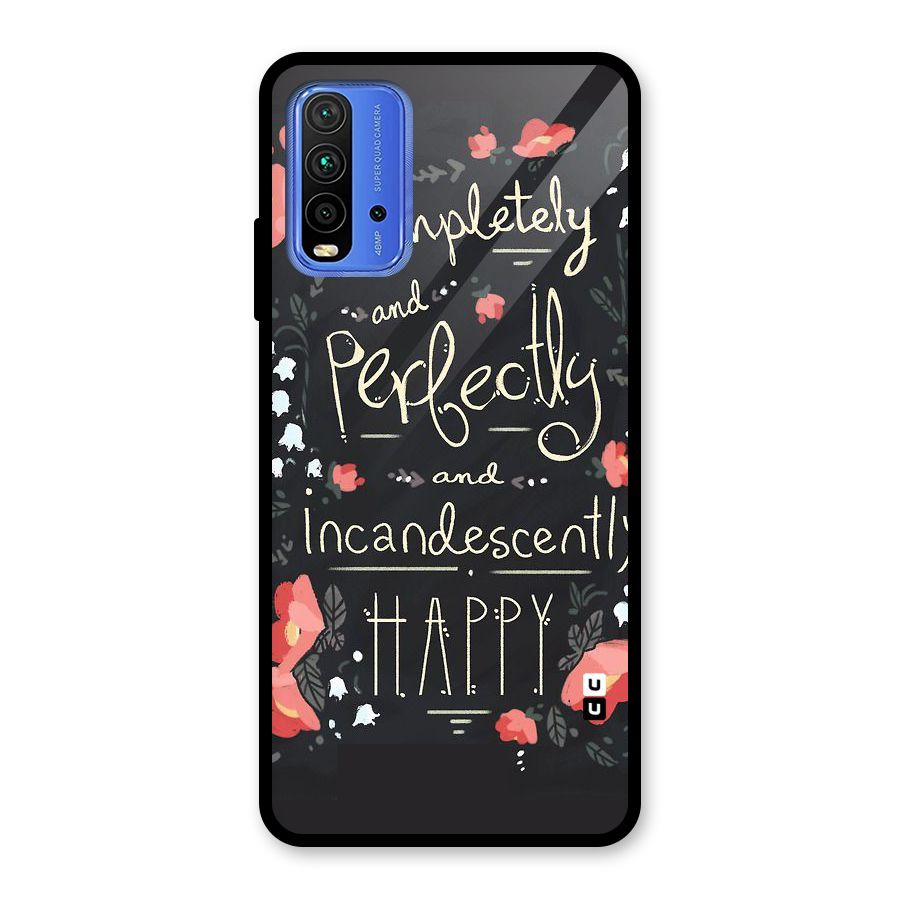 Completely Happy Glass Back Case for Redmi 9 Power