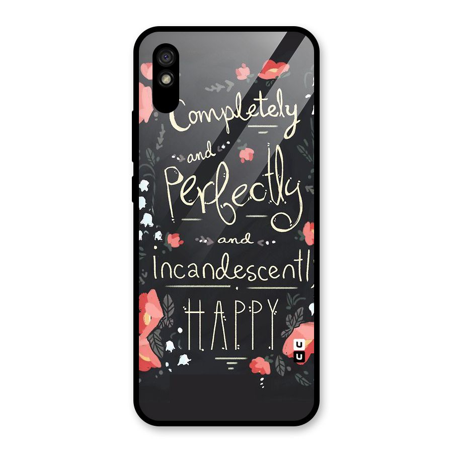 Completely Happy Glass Back Case for Redmi 9i