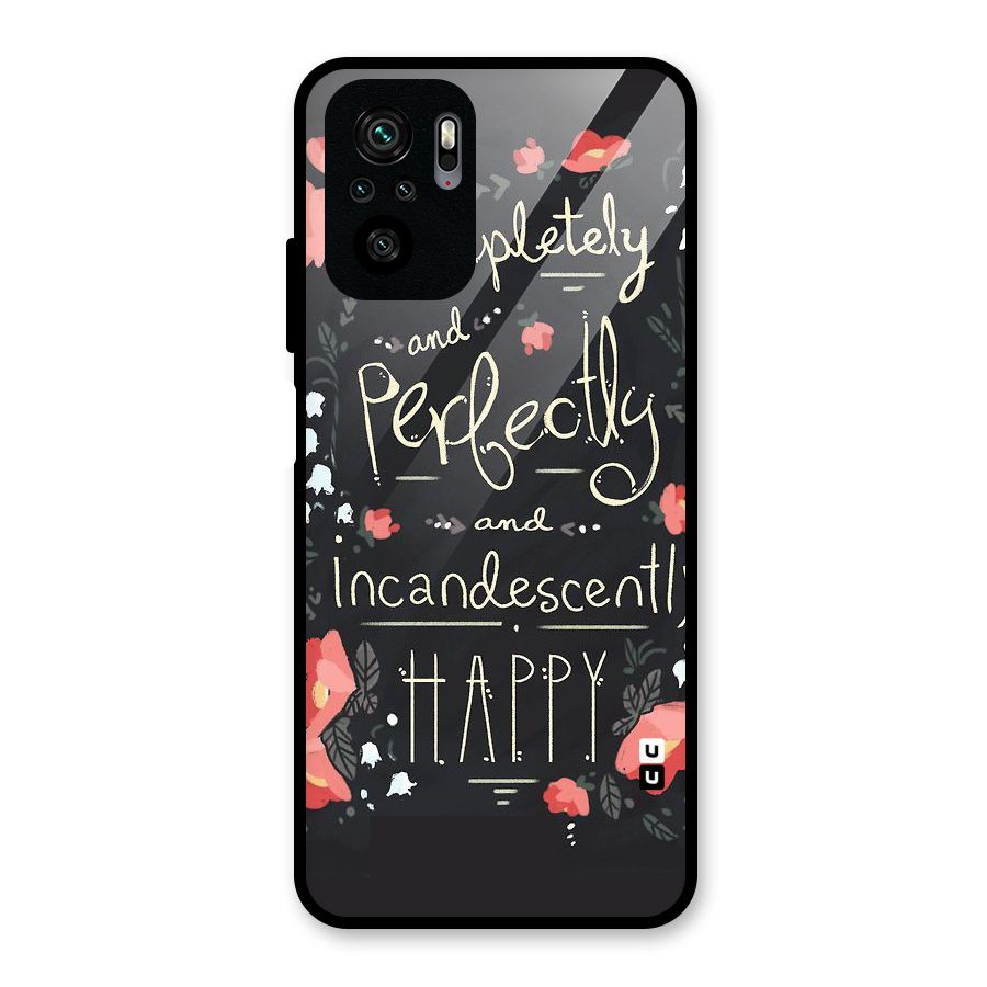 Completely Happy Glass Back Case for Redmi Note 10S