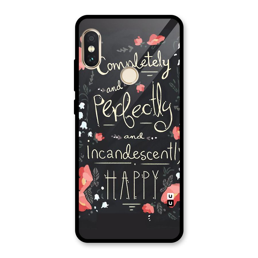Completely Happy Glass Back Case for Redmi Note 5 Pro