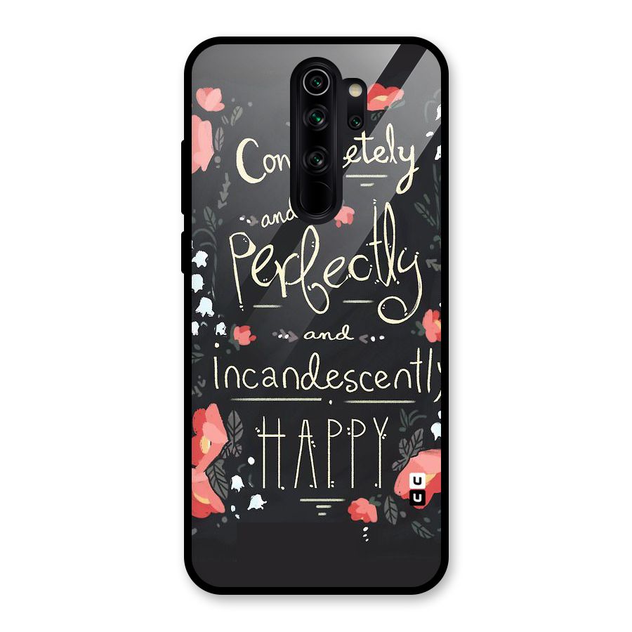 Completely Happy Glass Back Case for Redmi Note 8 Pro