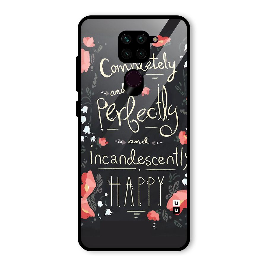 Completely Happy Glass Back Case for Redmi Note 9