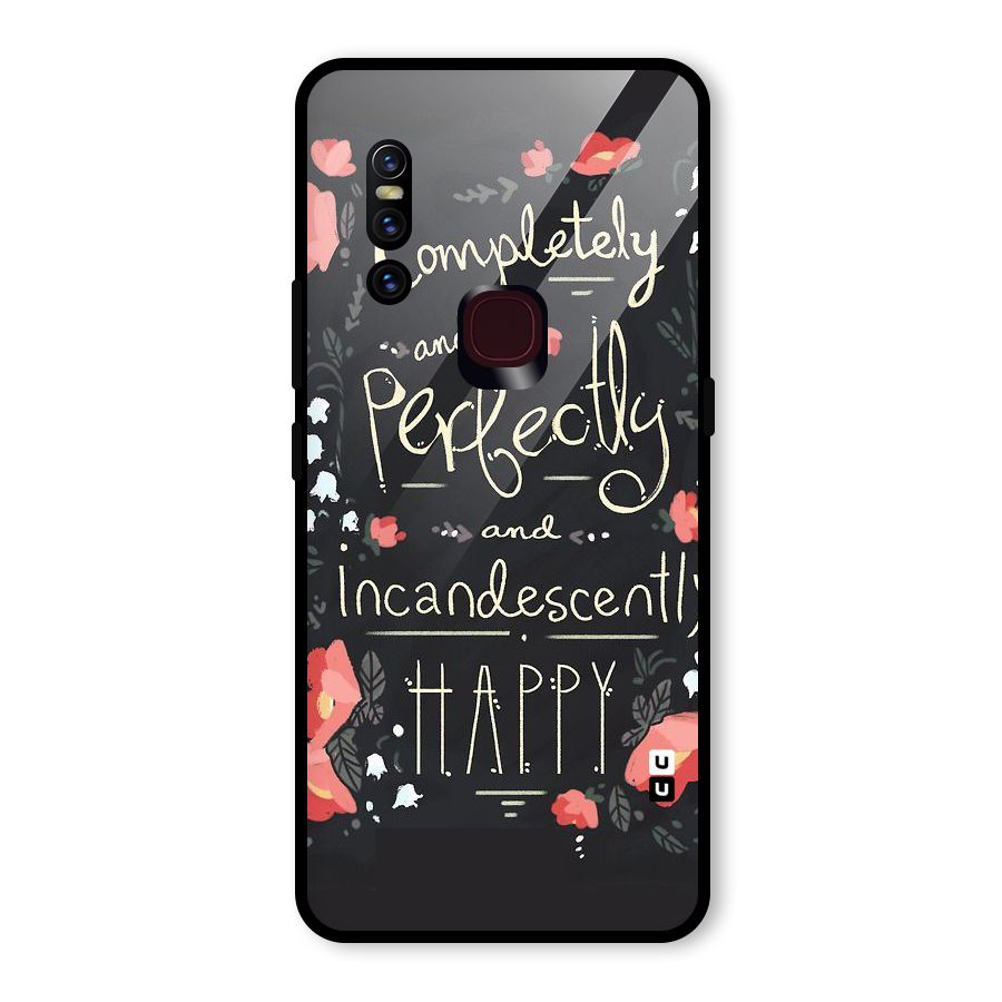 Completely Happy Glass Back Case for Vivo V15