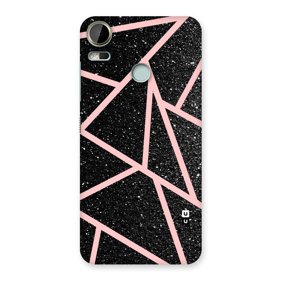 Concrete Black Pink Stripes Back Case for Desire 10 Pro