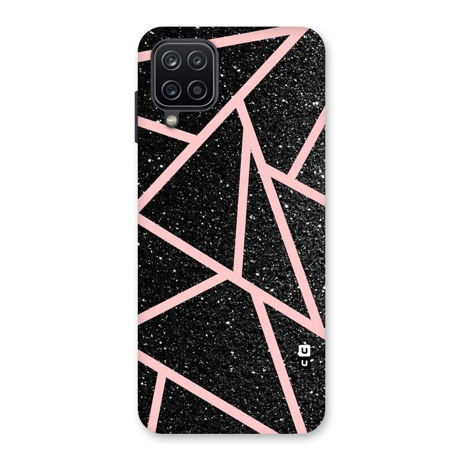Concrete Black Pink Stripes Back Case for Galaxy A12