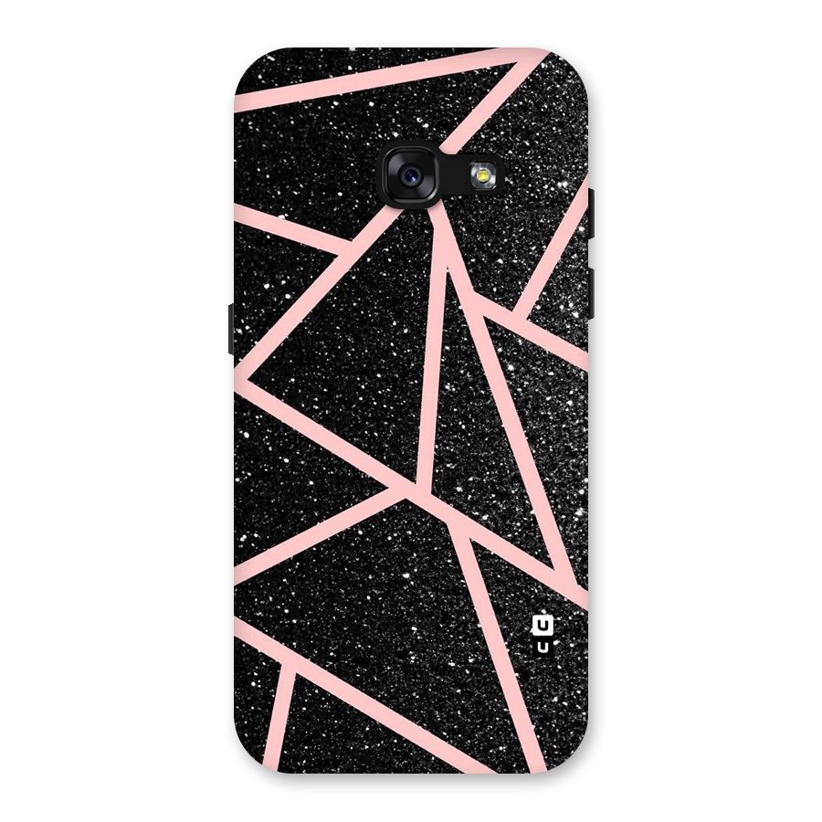 Concrete Black Pink Stripes Back Case for Galaxy A3 (2017)