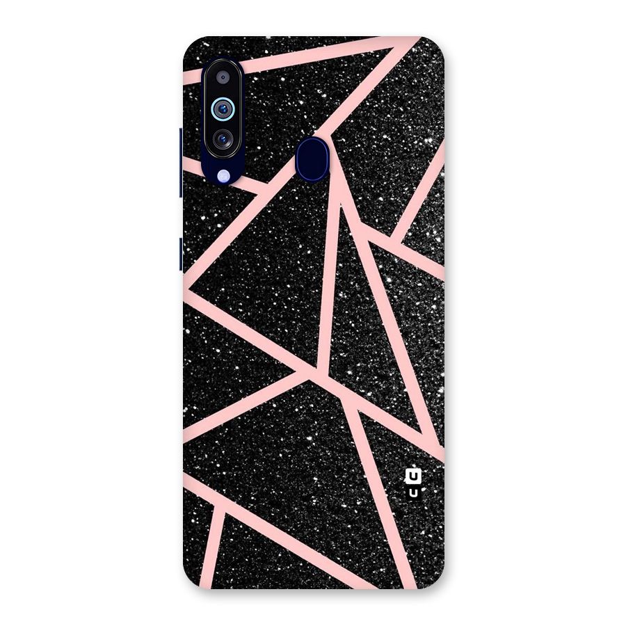 Concrete Black Pink Stripes Back Case for Galaxy A60